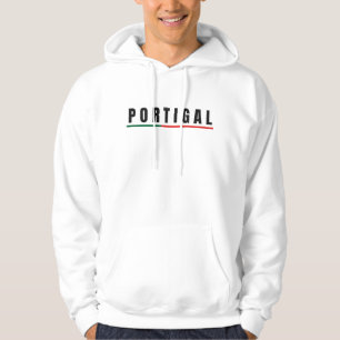 Simple Modern Portugal Art Letter Flag Souvenir  Hoodie