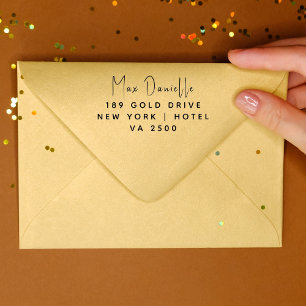 Simple Modern Professional Business Return Address Rubber Stamp