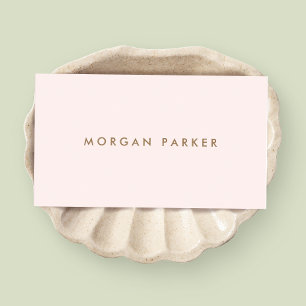 Simple Modern Professional Light Pink Business Card