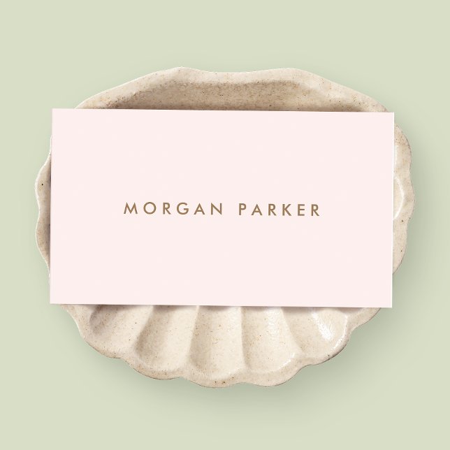 Simple Modern Professional Light Pink Business Card (Creator Uploaded)