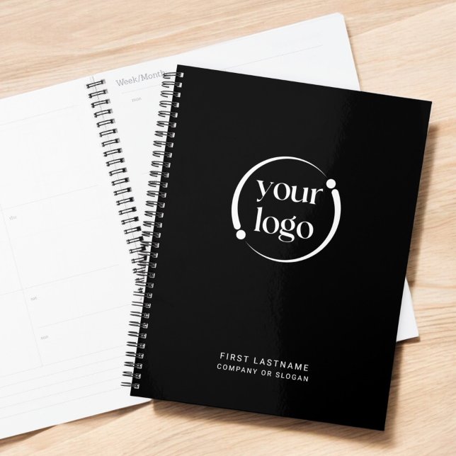 Simple Modern Professional Logo on Black Planner (Creator Uploaded)