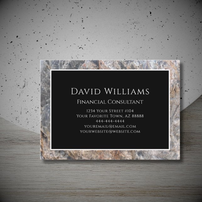 Simple Modern Professional Marble  Business Card (Creator Uploaded)