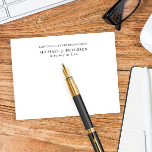 Simple modern professional mens personalised card