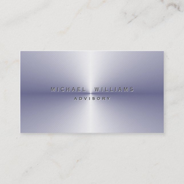 SIMPLE MODERN PROFESSIONAL METAL BUSINESS CARD (Front)
