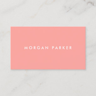 Simple Modern Professional Pastel Peach Business Card