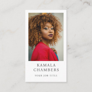 Simple Modern Professional Photo  Business Card