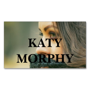 simple modern professional photo calligraphy squar 	Magnetic business card