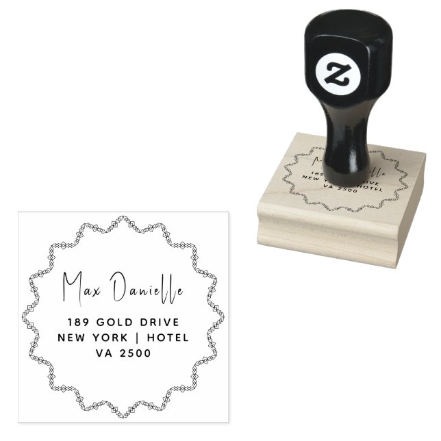 Simple Modern Professional  Return Address Rubber Stamp (Stamped)