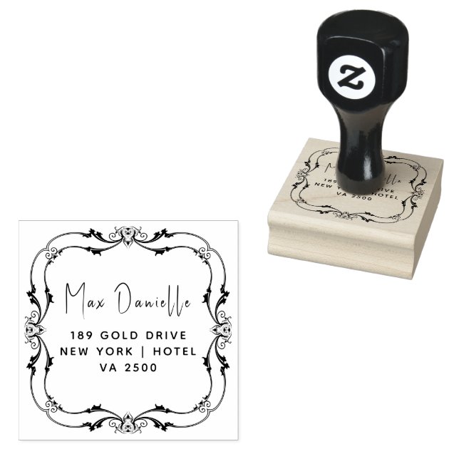 Simple Modern Professional  Return Address Rubber Stamp (Stamped)