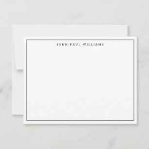 Simple Modern Professional Thin Black Border Card