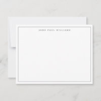 Simple Modern Professional Thin Silver Grey Border