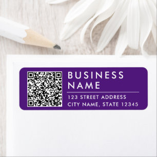 Simple Modern Purple Company Business Web QR Code