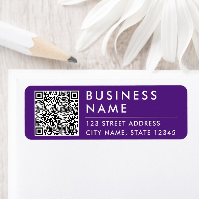 Simple Modern Purple Company Business Web QR Code (Insitu)