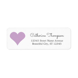 Simple Modern Purple Heart Girly Script Name