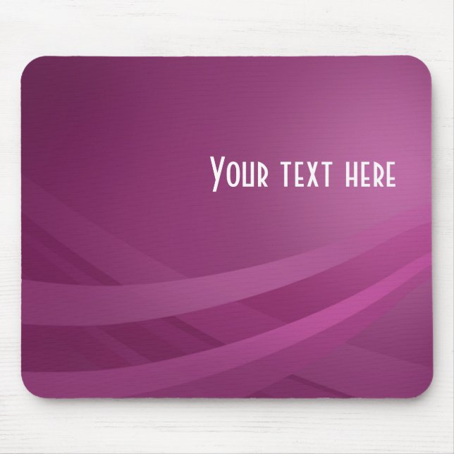 Simple Modern Purple Lilac Wave Mouse Mat (Front)