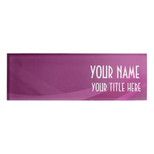 Simple Modern Purple Lilac Wave - Name Tag