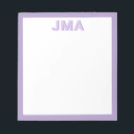 Simple Modern Purple Monogram Notepad<br><div class="desc">Create your own personalised monogram stationery featuring your custom initials or name in modern minimalist typography.</div>