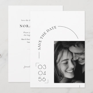 Simple Modern QR Code Wedding Budget Save the Date