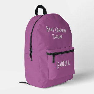 Simple Modern Radiant Orchid Printed Backpack