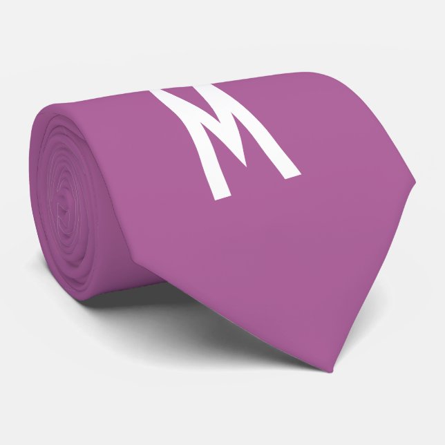 Simple Modern Radiant Orchid Tie (Rolled)