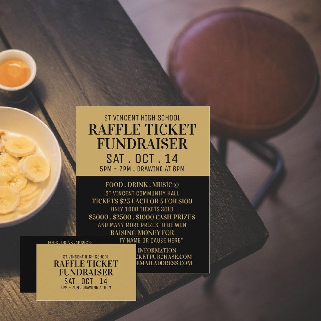 Simple & Modern, Raffle Ticket Fundraiser Event (Creator Uploaded)