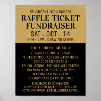 Simple & Modern, Raffle Ticket Fundraiser Event