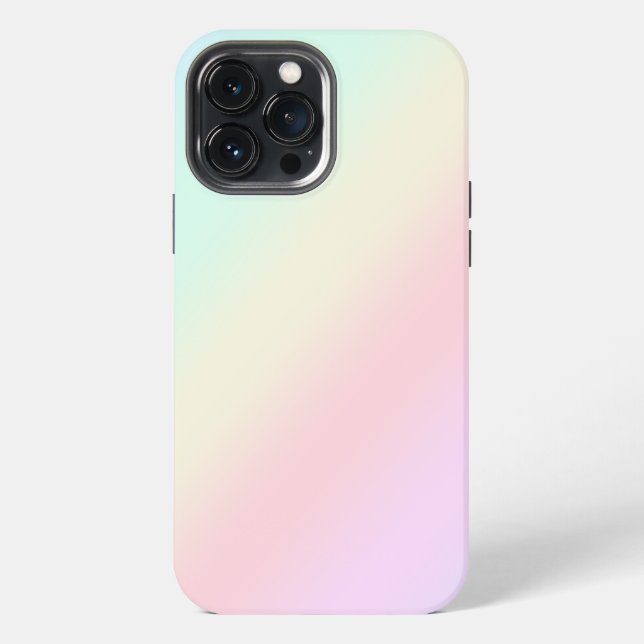 Simple Modern Rainbow colourful gradient Watercolo iPhone Case (Back)