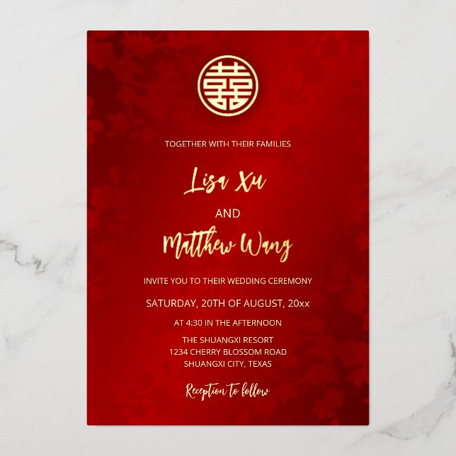  Simple Modern Red Chinese Wedding (Front)