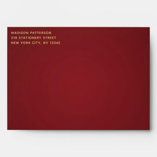 Simple Modern Red Gold Envelope