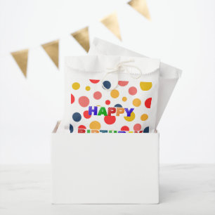 Simple Modern red green Polka dot birthday party Favour Bags
