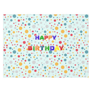 Simple Modern red green Polka dot birthday party Tablecloth