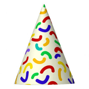 Simple Modern red green Sprinkle  birthday party Hat