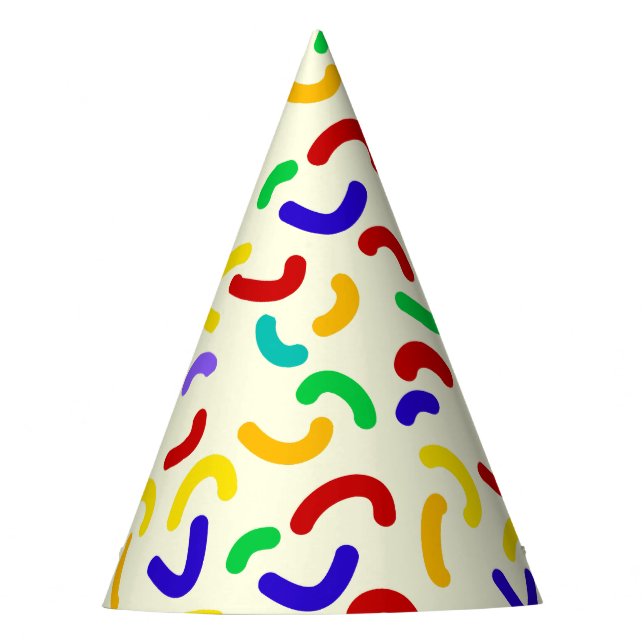 Simple Modern red green Sprinkle  birthday party Hat (Front)