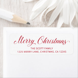 Simple Modern Red Script Elegant Christmas