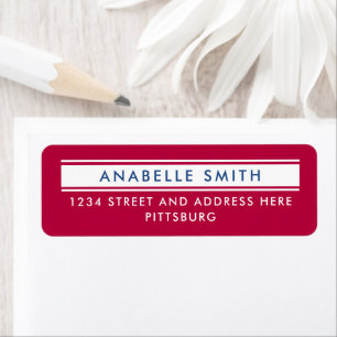 Simple Modern Red White Blue American Typography