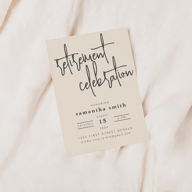Simple Modern Retirement Party Invitation (Creator Uploaded)