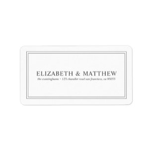 Simple Modern Return Address Label