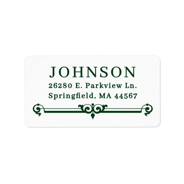 Simple Modern Return Address Labels (Front)