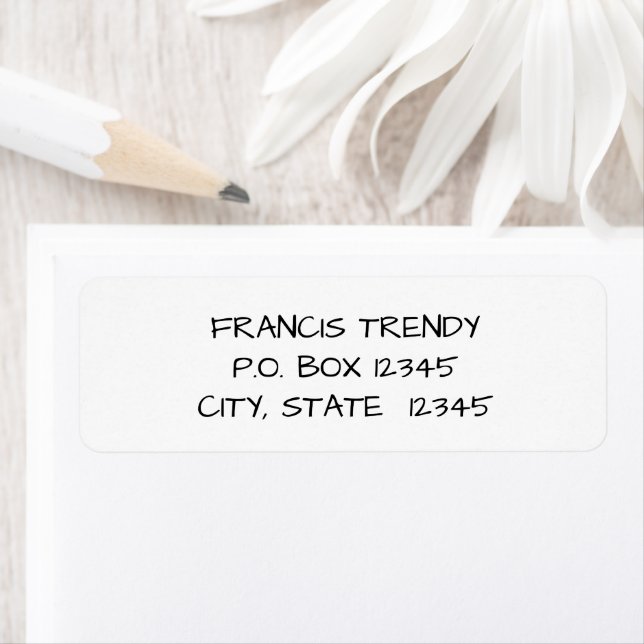 Simple Modern Return Address Labels (Insitu)