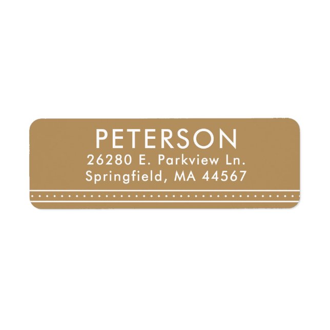 Simple Modern Return Address Labels (Front)