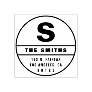 Simple Modern Return Address Rubber Stamp
