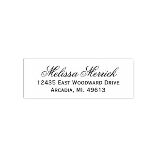 Simple Modern Return Address Rubber Stamp