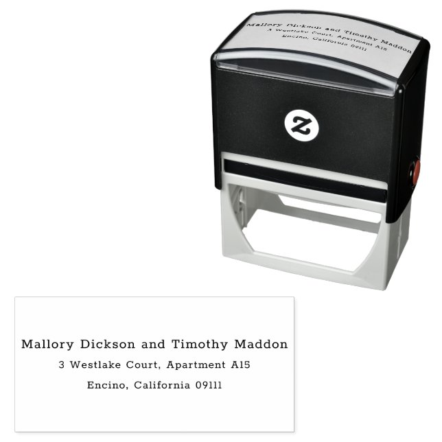 Simple Modern Return Address Self Inking Stamp (In Situ)