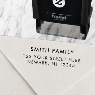 Simple Modern Return Address Self-inking Stamp