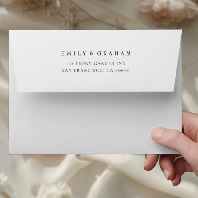 Simple Modern Return Address Wedding Envelope (Creator Uploaded)
