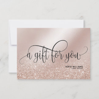 Simple & Modern Rose gold Certificate Gift Card