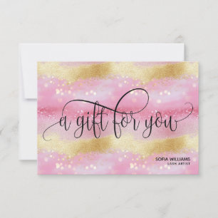Simple & Modern Rose gold Certificate Gift Card