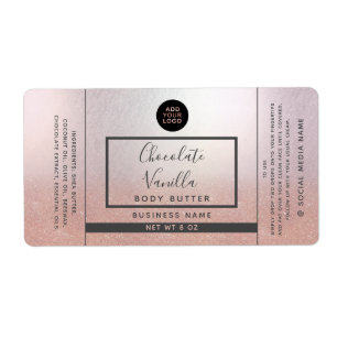 Simple modern rose gold glitter logo product