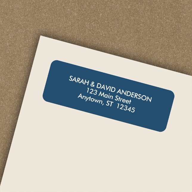 Simple Modern Royal Blue Return Address Label (Creator Uploaded)