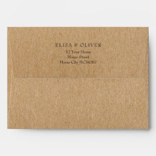 Simple Modern Rustic Kraft Return Address Envelope